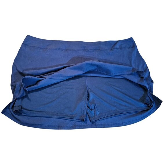 Size 4X (28W-30W) Athletic Works Womens 4X DriWorks Navy Skort Built-In Shorts - Picture 2 of 5